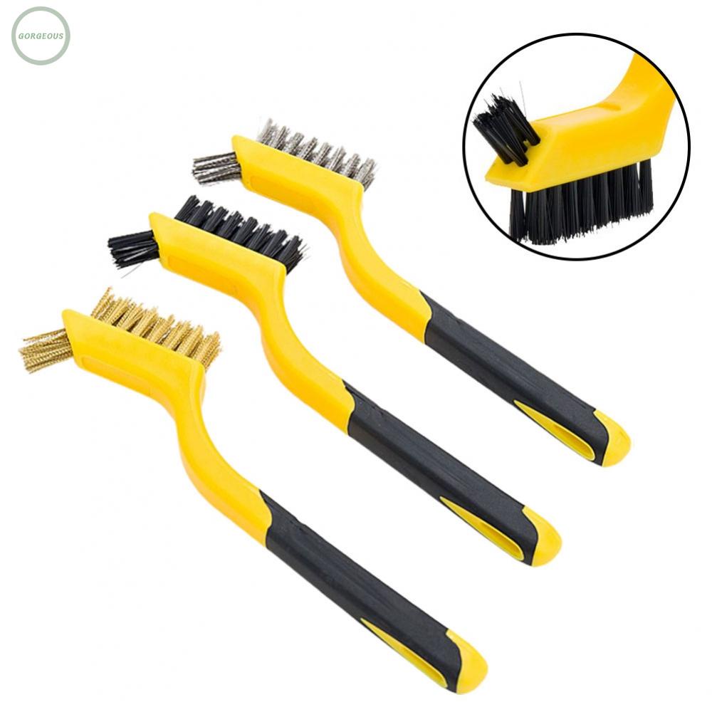 Wire Brush Brass Nylon Stainless Steel Brushes Rust Remover Clean Polish