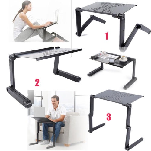 Adjustable Portable Laptop Stand Lazy Lap Sofa Bed PC Notebook Desk Table Tray pqxb5_wlpz