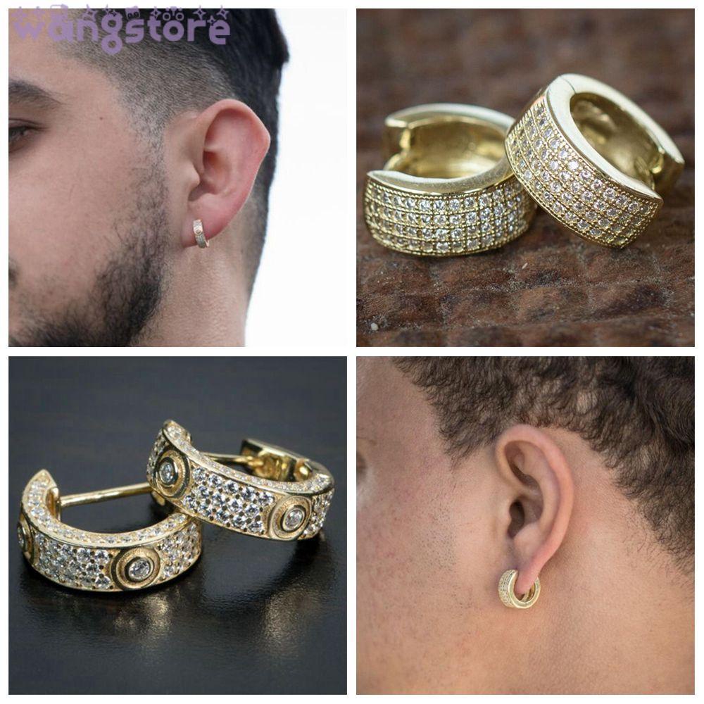 WANG Women Men Full Zircon Earrings Helix Cartilage Tragus CZ Ear