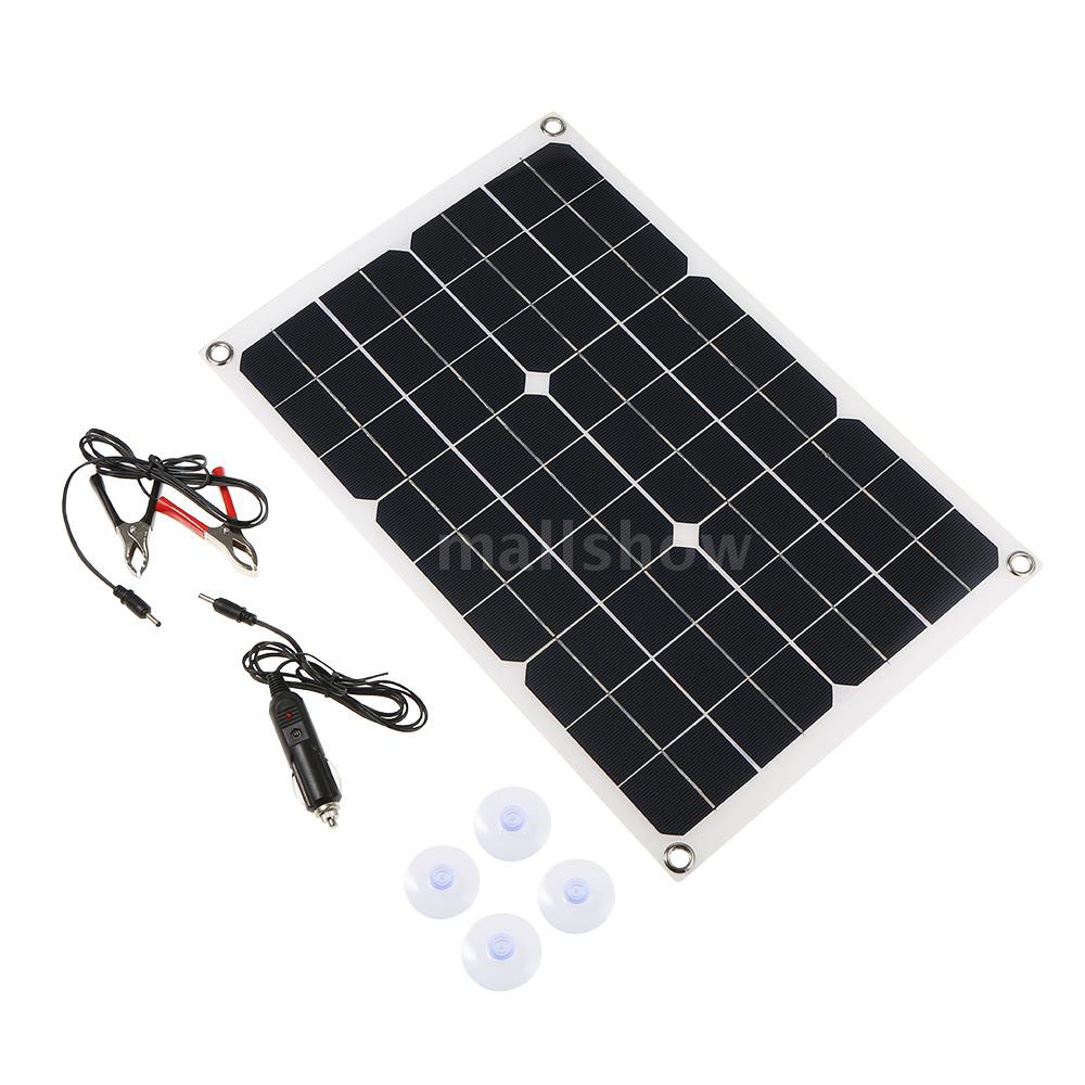 Portable 20W Output 12V/5V Solar Panel Car Charger Charger Power USB2.0