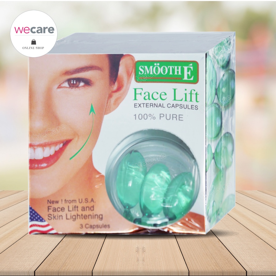 (แพ็ค 2) Smooth E Face Lift Exteral Capsules 3 S แคปซูล From USA ยก