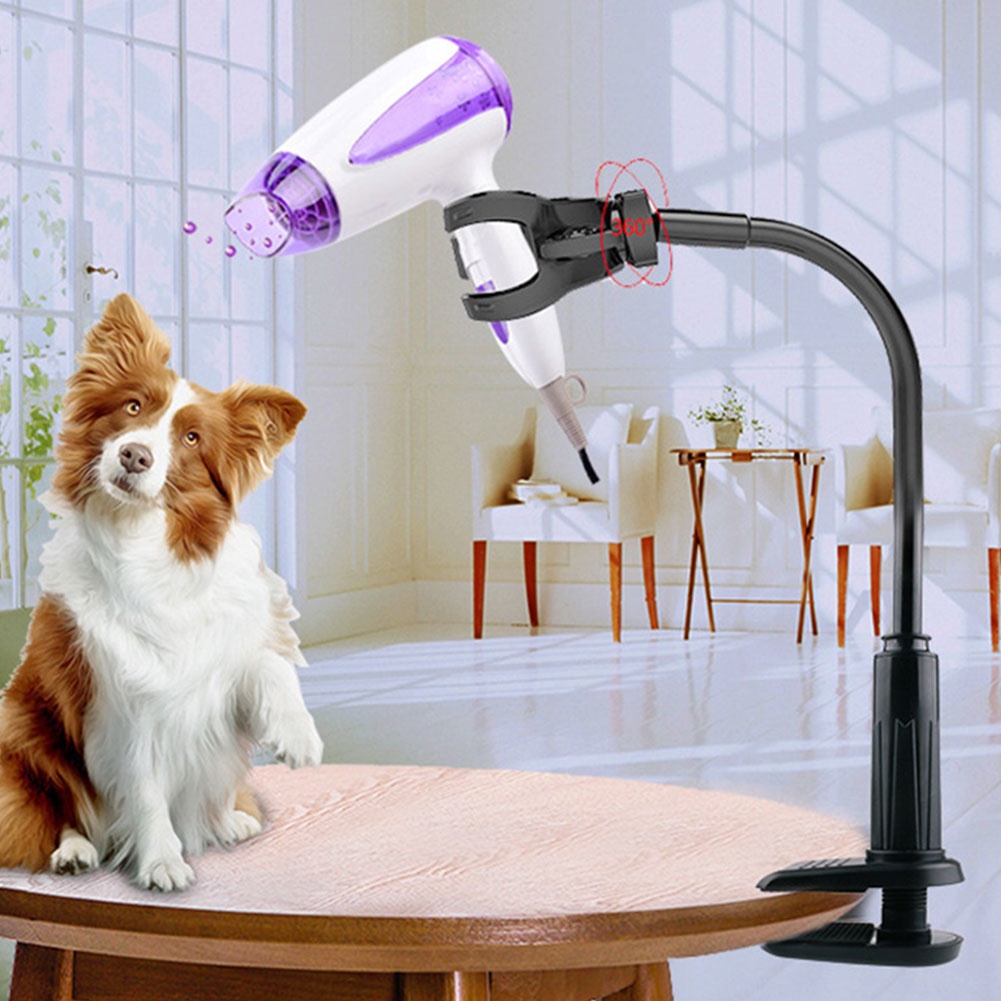 Aluminum Grooming Hands Free 360 Degree Rotation Dog Hair Dryer Holder
