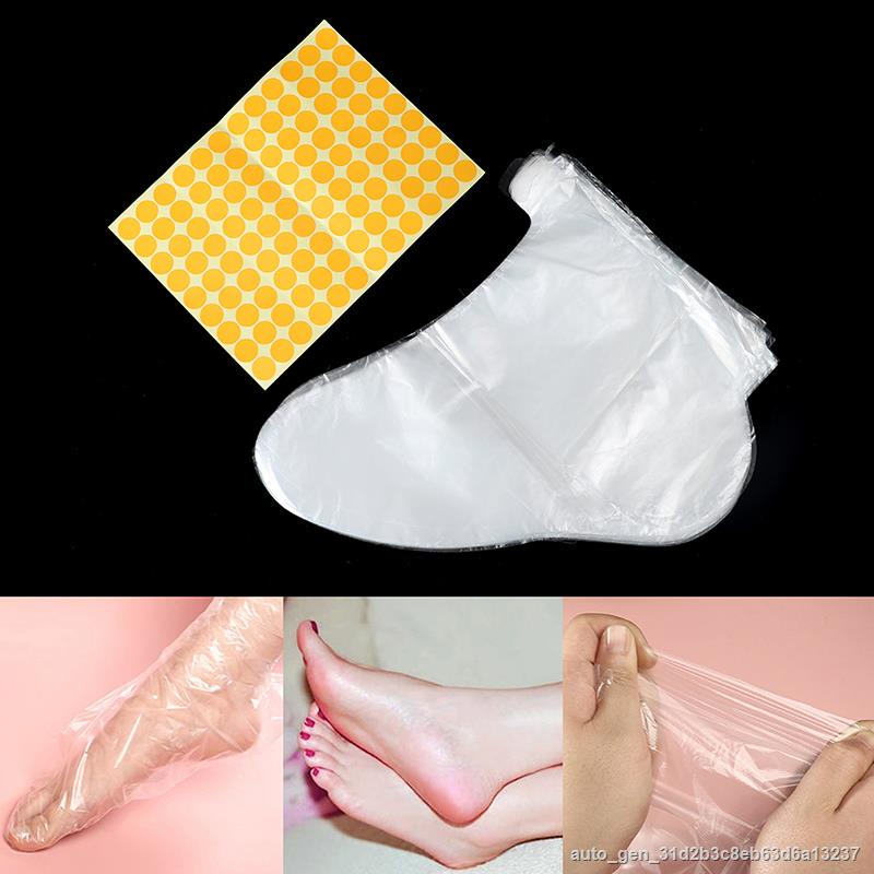100pcs Clear Plastic Disposable Bath Liner Foot Pedicure Spa Wax Cover