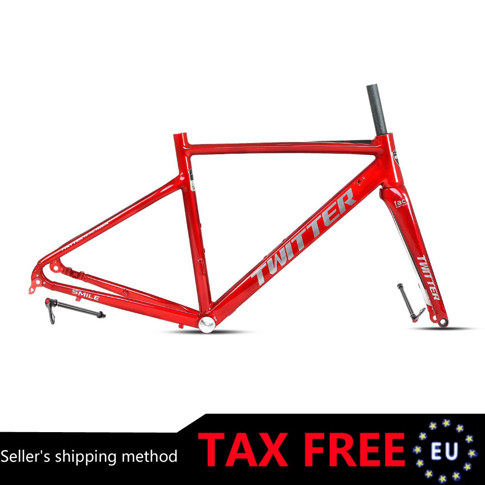 TWITTER 2020 New smile DiscBrake Aluminium Road Bike Frame 700c Thru