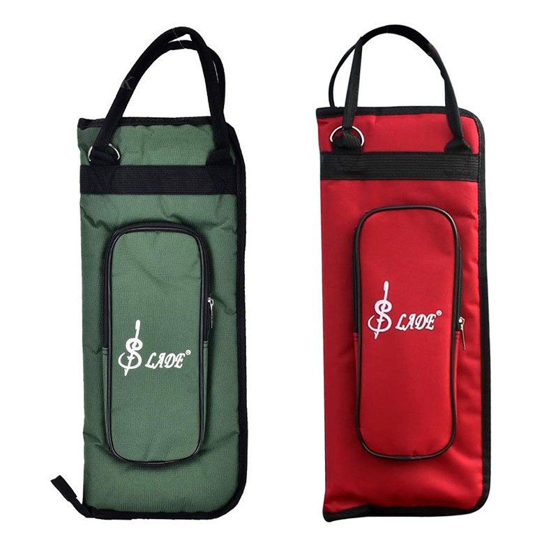 Drumstick Bag Case Drum Stick Holder Percussion Tom Hooks, Green
