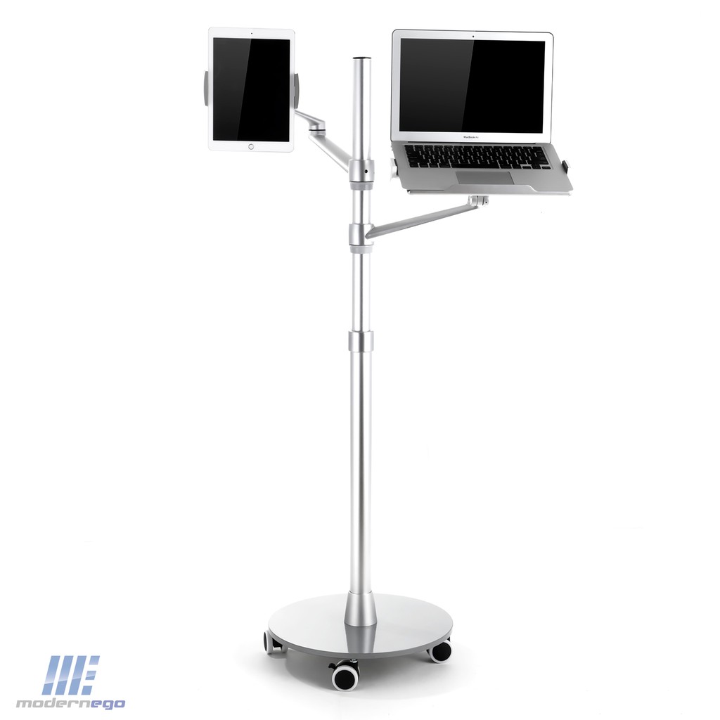 ขาตั้งพื้นล้อเลื่อนโน๊ตบุ๊คและไอแพด Rolling Adjustable Laptop & Tablet