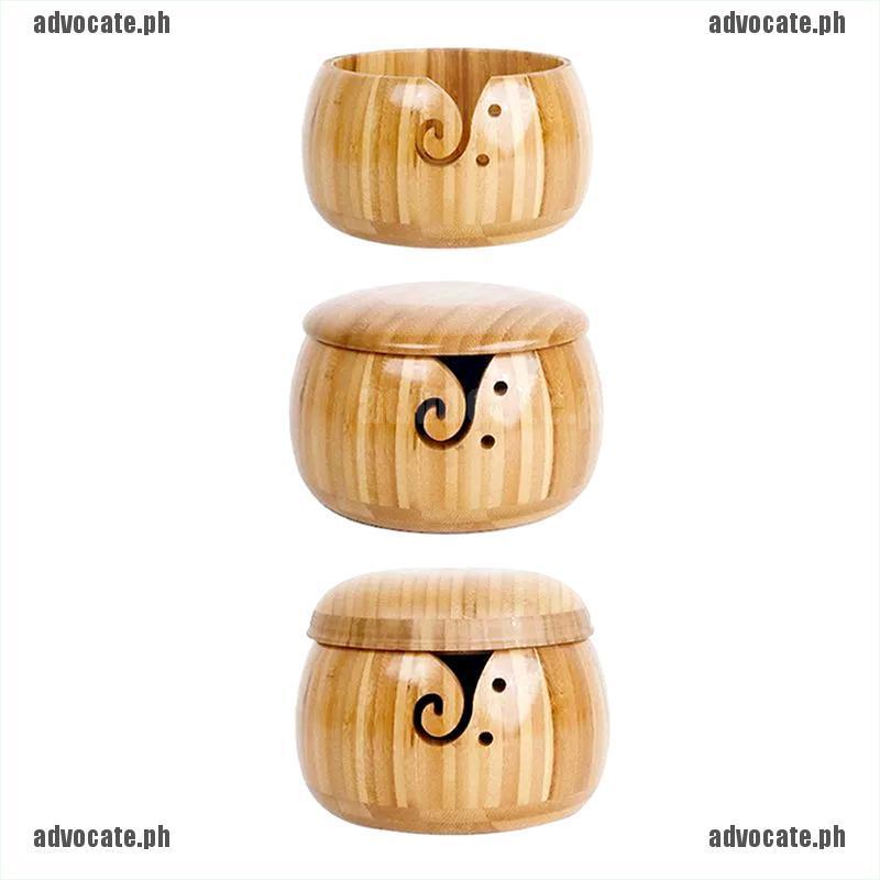 COD/ADV 1315cm Wooden Yarn Bowl Knitting Crochet Yarn Storage Holder