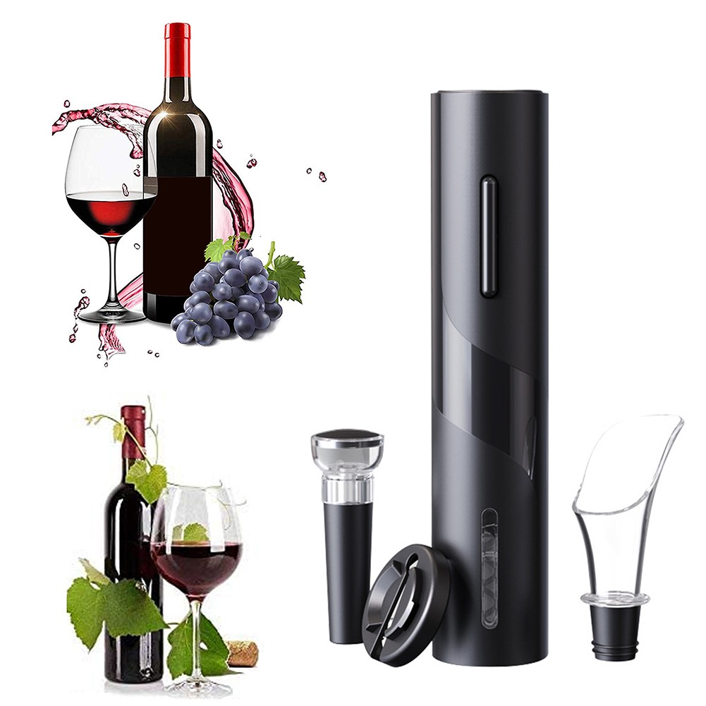 Portable Automatic Wine Corkscrew Bottle Opener Foil Cutter Set