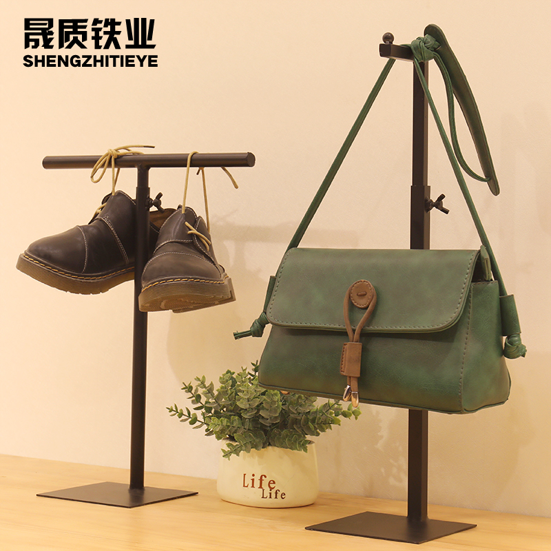 Clothing Store Iron Bag Shelf Bag Hanging Rack Support Package Display