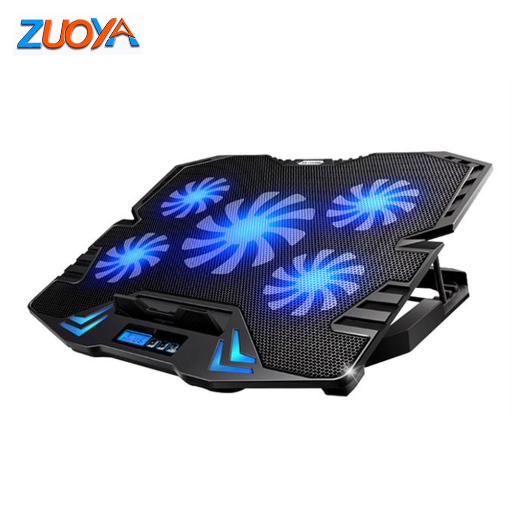 แผ่นทำความเย็น Gaming Laptop Cooler Notebook Cooling Pad 5 Silent LED