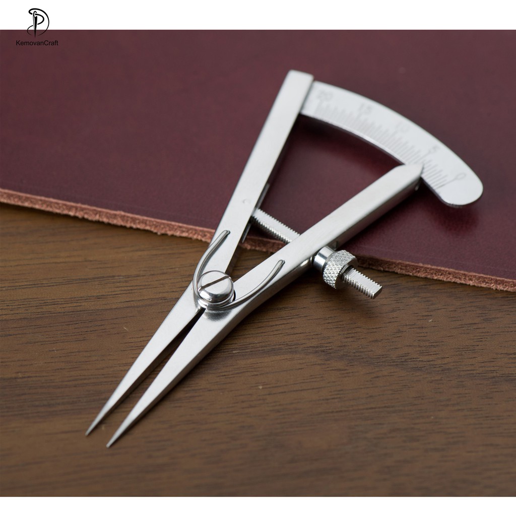 Leather Edge Mini Wing Divider Leather Compasses Adjustable Edge