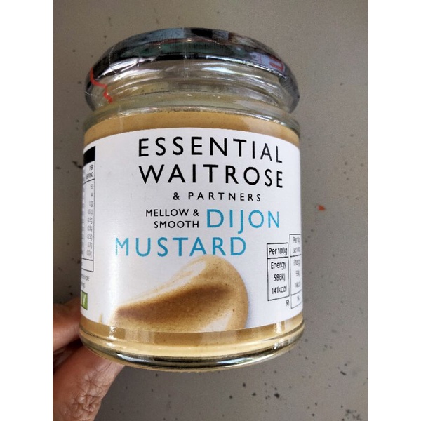 Waitrose Essential Dijon Mustard sauce ซอส มัสตาร์ด เวทโทรส เอสเซนเซี่ยว 180 กรัม ราคาโดนใจ