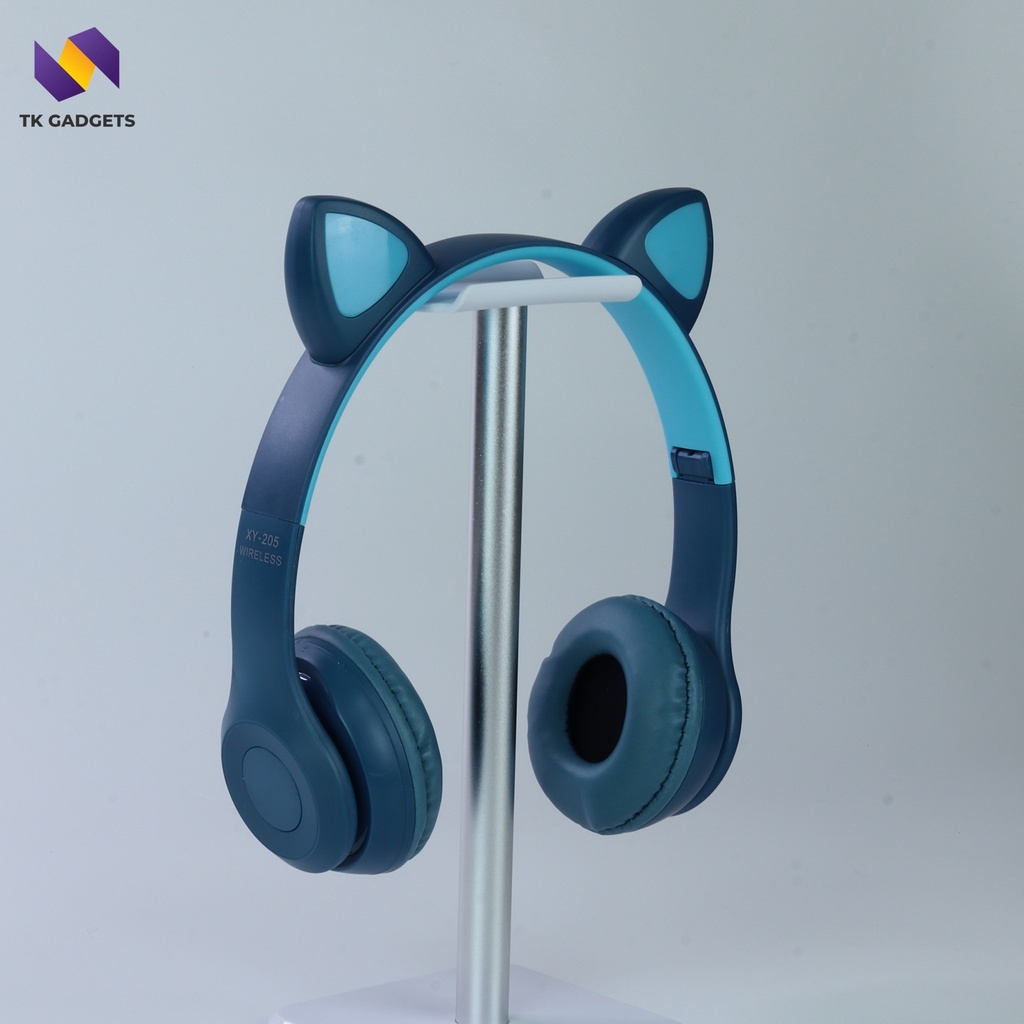 หูฟังครอบหู wireless headphone cat ear XY205 BASS HIFI มีไมค์ต่อคอมได้