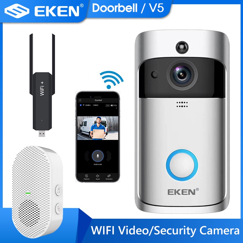 Doorbell V5 Smart WiFi Video Camera Visual With Chime Night