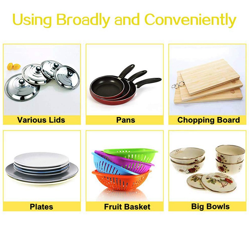 Expandable Pots Organizer Holds 7 Pans Lids to Keep Cupboards Tidy