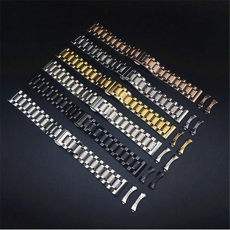 1224mm Stainless Steel Watch Band Strap Silver/Gold/Rose Gold Watch