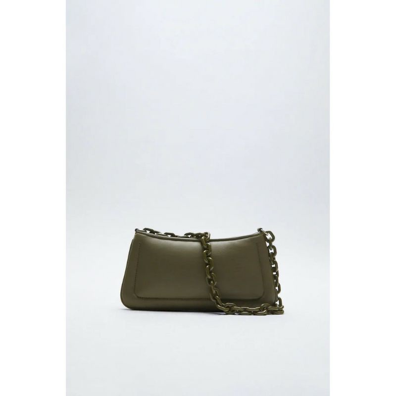 กระเป๋า ZARA บุหนังนิ่มเเต่งโซ่ พร้อมส่ง 7สี Size(L)มีถุง sin_sinstore ThaiPick