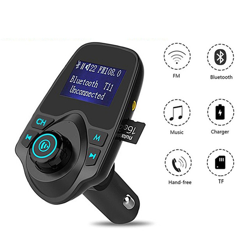 T11 Car Auto Bluetooth FM Transmitter Wireless Audio Transmitter Car MP3 Music Player with