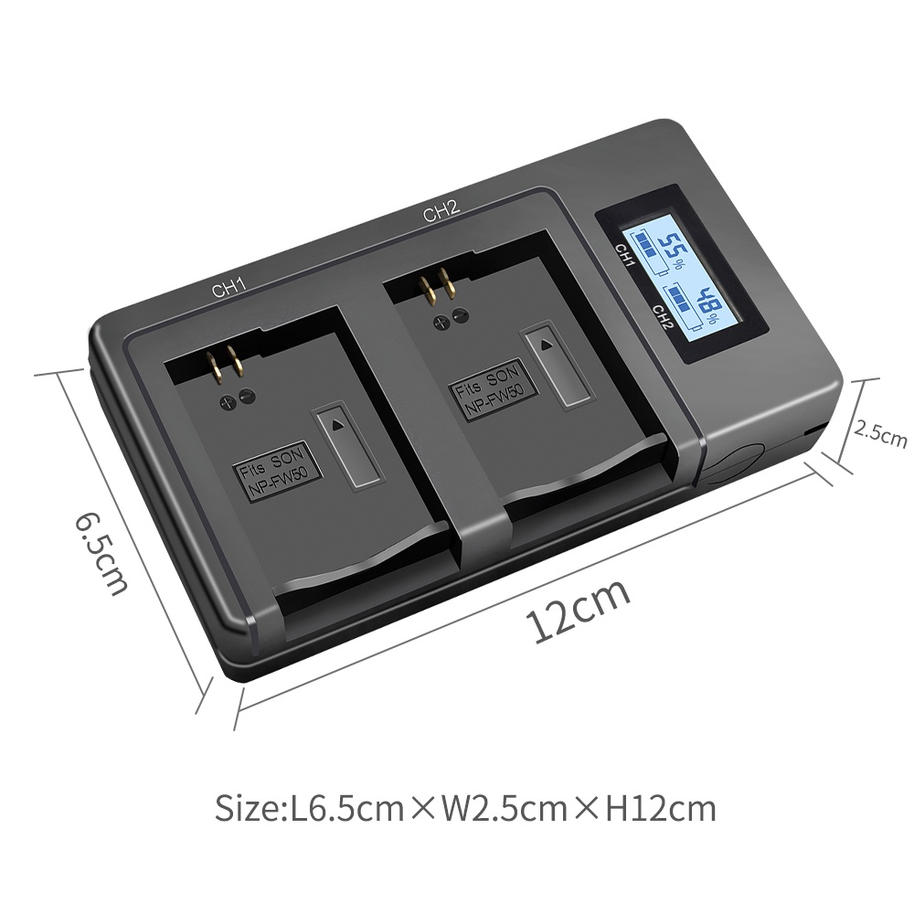 USB LCD Smart NP FW50 Camera Battery Charger for SONY Alpha A7 A7R A7S