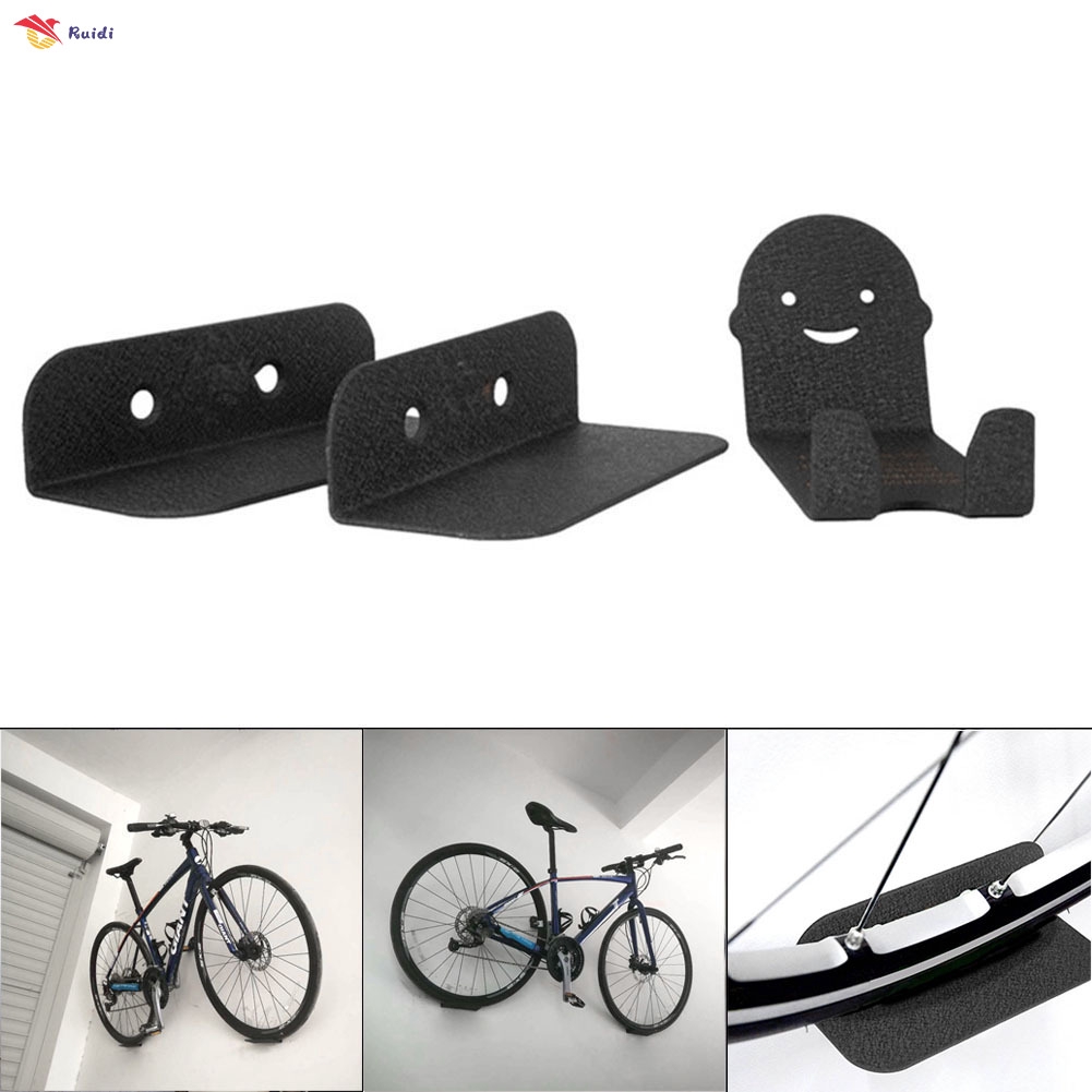 3 Pcs Wall Mounted Bicycle Stands Steel Support Bike Cycling Pedal Tire