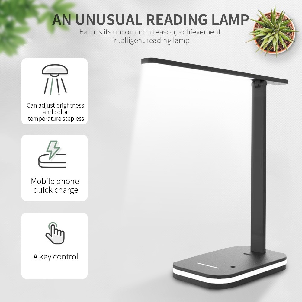 LED Clip Booklight With Wireless Charging USB With Aromatherapy Desk