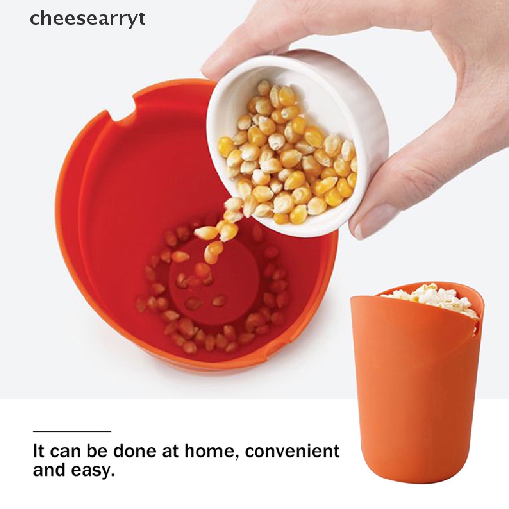 Chee DIY Popcorn Bucket Bowl Maker Lid Bowls Popcorn Microwave Silicone
