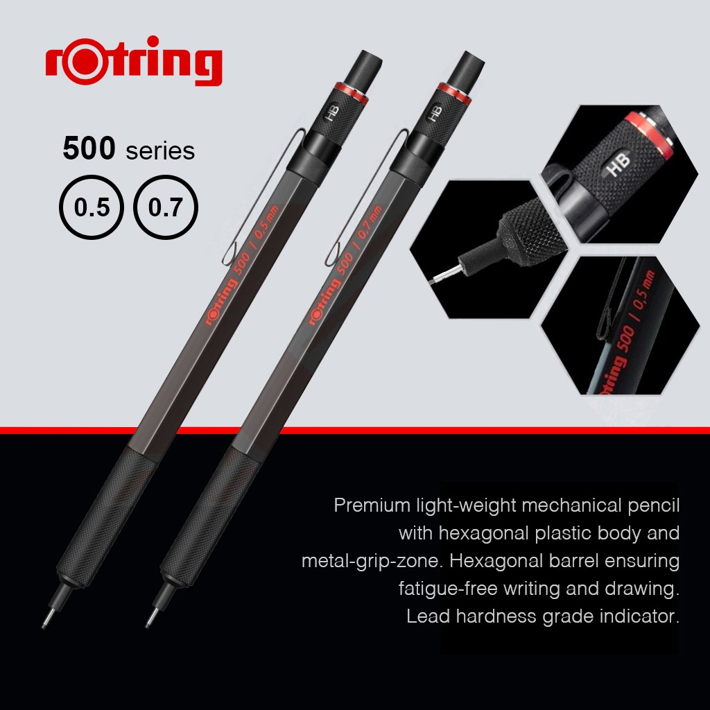 Rotring ดินสอกด รุ่น 500 Mechanical Pencil Shopee Thailand