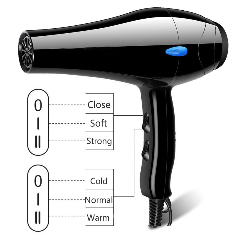 Household Hair Dryer Strong Power Blow Dryer Thermostatic 220V Anion