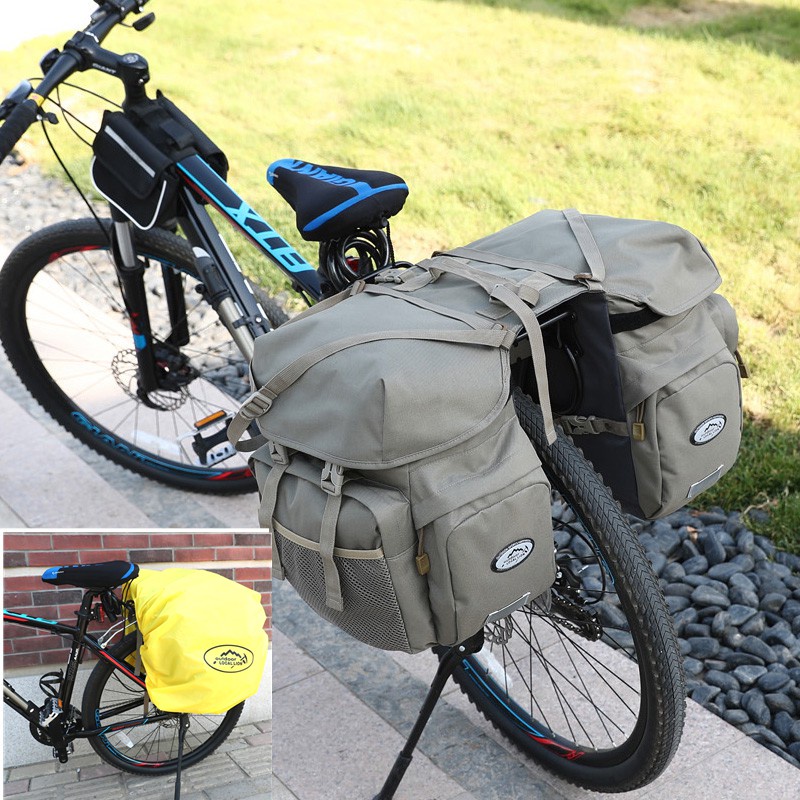 50L Bike Pannier Bags Waterproof Bicycle Racks Double seat Carriers