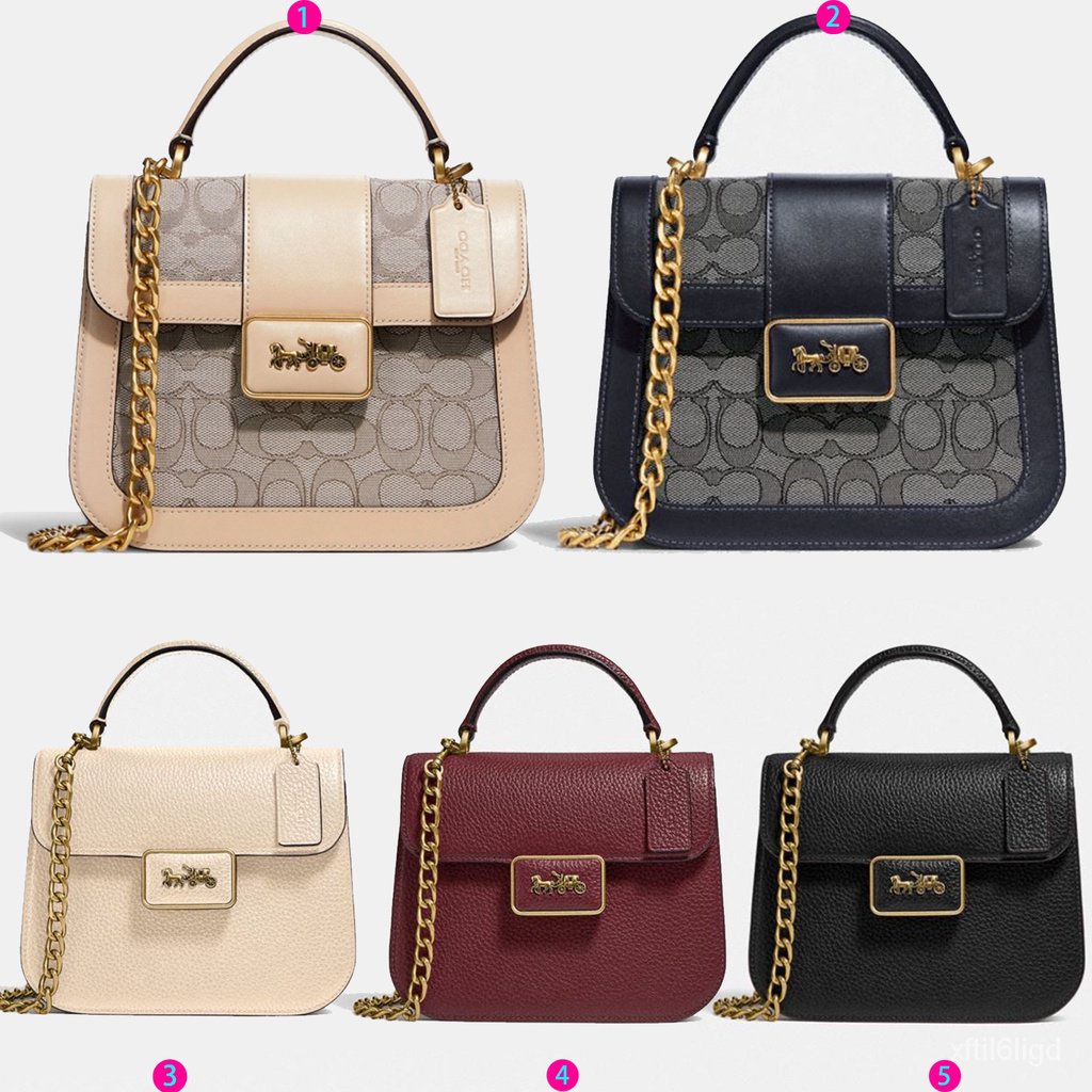 Coach C4822 C4820 Alie Top Handle In Signature Jacquard Women Crossbody