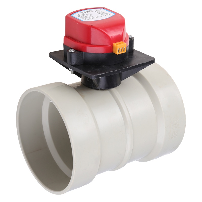 220V Plastic Electric Damper Check Valve 110mm Air Volume Control