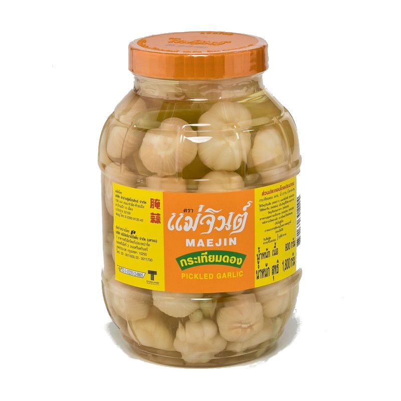 แม่จินต์ กระเทียมดอง ขนาด 1800กรัม MAEJIN PICKLED GARLIC Shopee Thailand