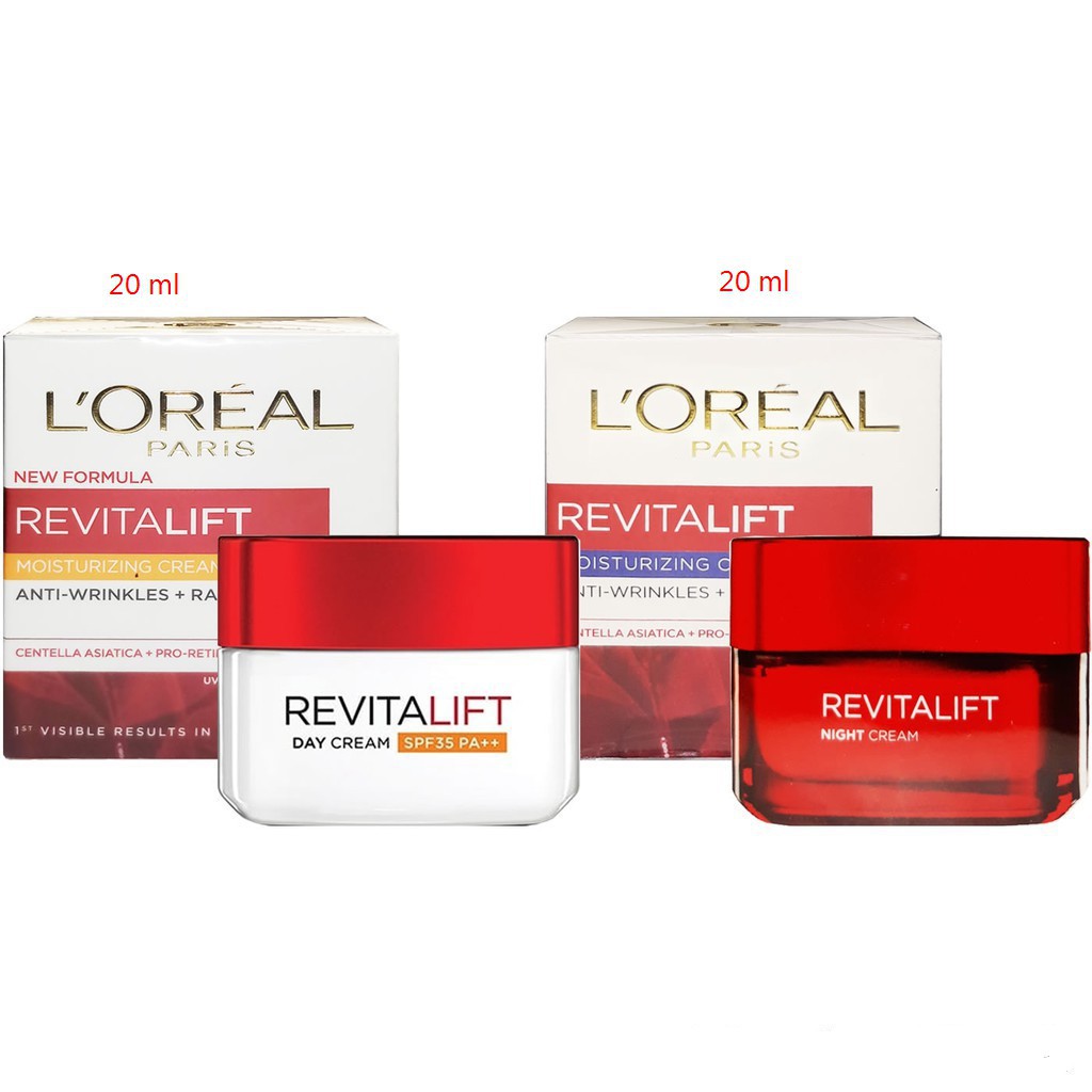 L'Oreal Paris Revitalift MOISTURIZING CREAM Day SPF35PA++ / Cream Night ANTIWRINKLES 20ml