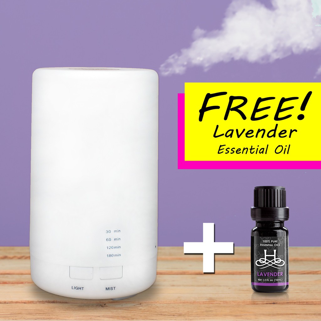 สุดคุ้ม! เครื่องพ่นอโรม่า Aroma Diffuser ฟรี! น้ำมันหอมระเหยลาเวนเดอร์
