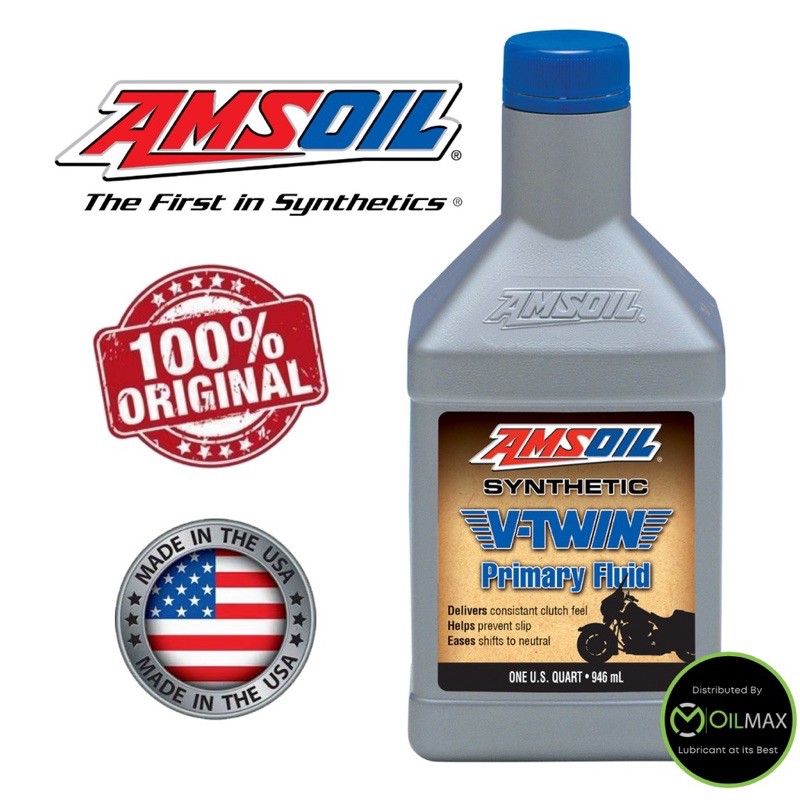 AMSOIL Synthetic VTwin Primary Fluid is purposebuilt for bikers who