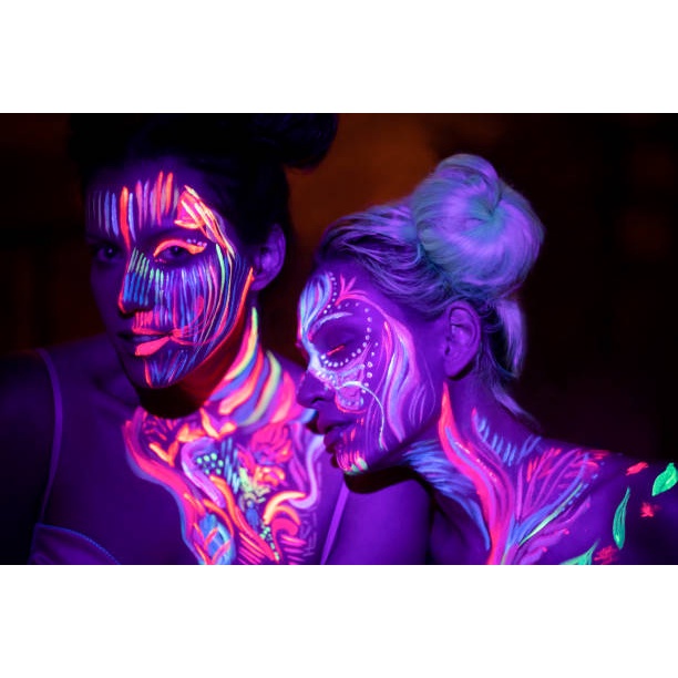 สีเรืองแสง บอดี้เพ้นท์ glow body paint 10ml สีนีออน สีสะท้อนแสง สีทาตัว