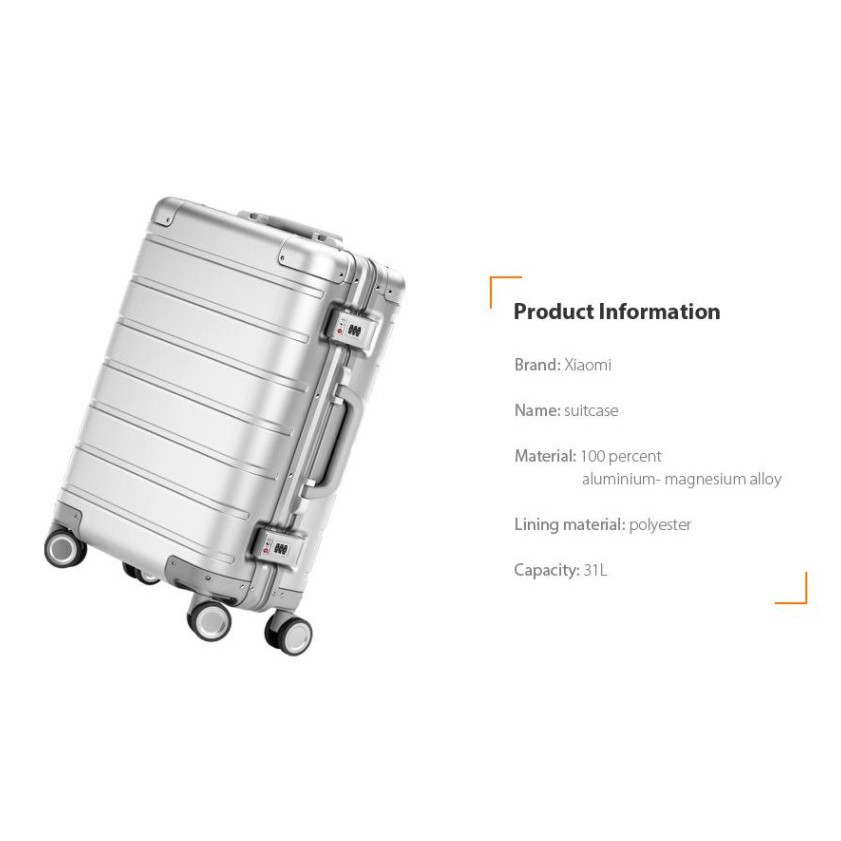 Xiaomi Mi Metal Carryon Luggage 20"กระเป๋าเดินทางเสี่ยวหมี่ ขนาด 20