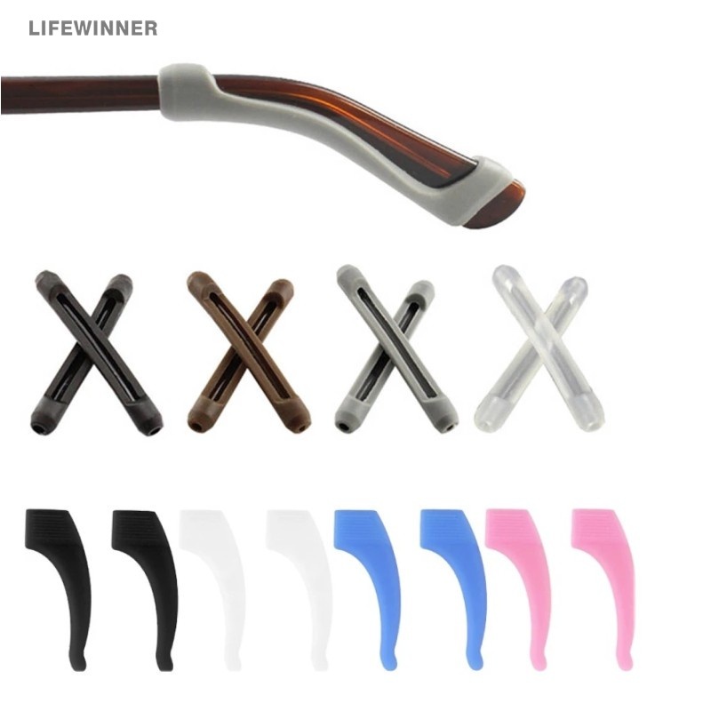 1 Pair Silicone AntiSlip Eyeglass Holder Ear Hooks Spectacle