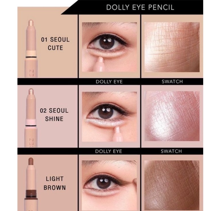 DOLLY EYE PENCIL กระแต ปากกาดอลลี่อาย 2 in 1 u_r_beauty ThaiPick