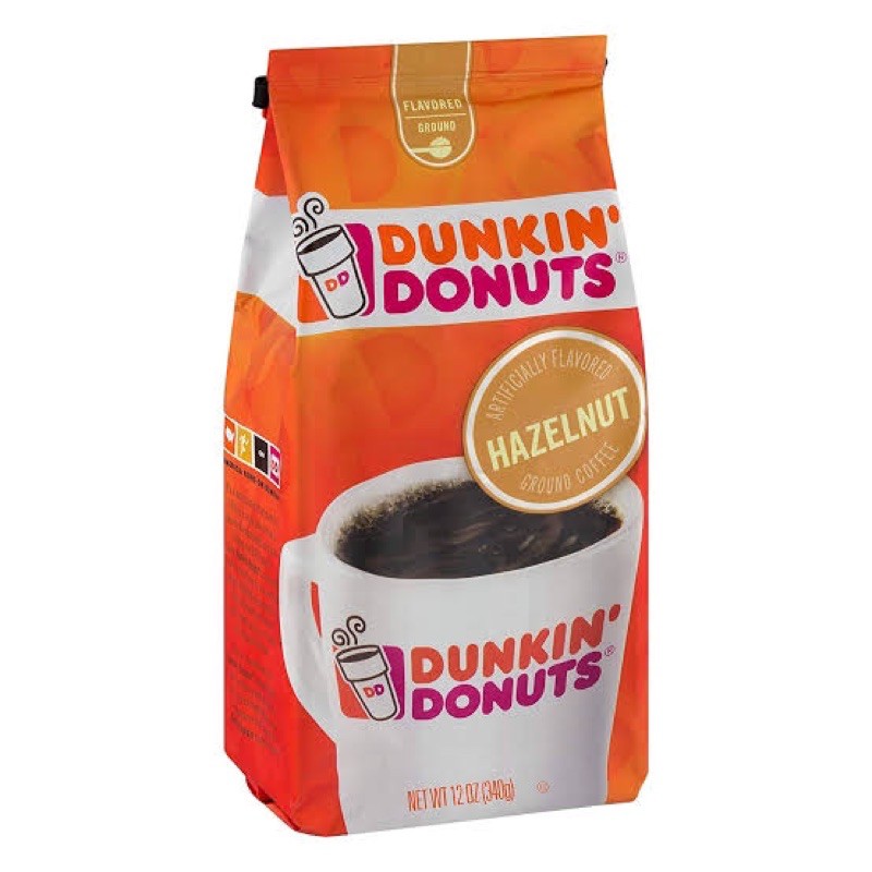 Dunkin' Donuts Hazelnut Flavoured Ground Coffee 12oz (340g) Shopee