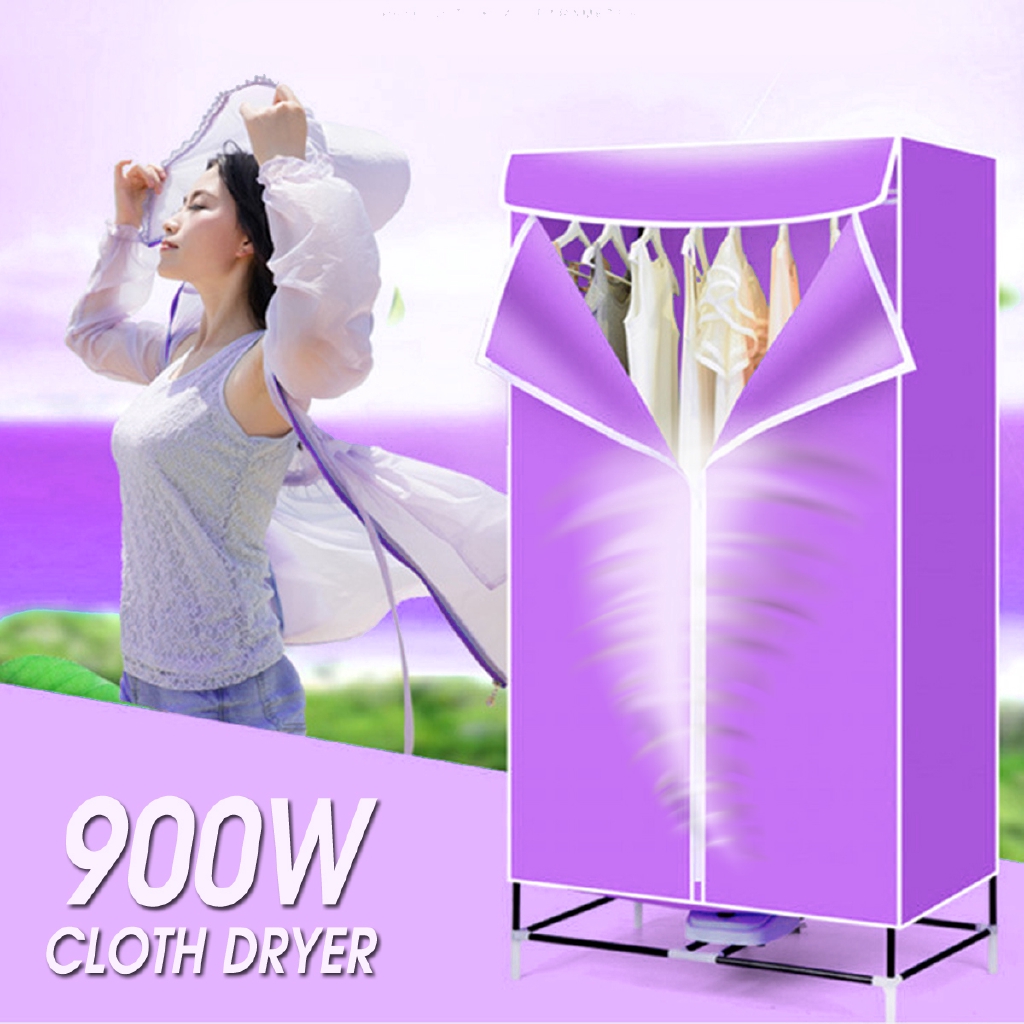 【Hot】900W Hot Air Clothes Dryer Electric Cloth Drying Machine Home fhoz