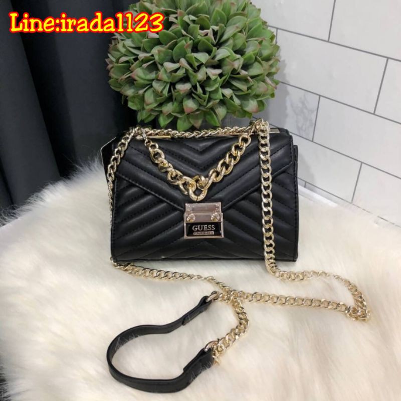GUESS LYNDA MINI CHAIN CROSSBODY BAG ของแท้ ราคาถูก(สอบถามสินค้าก่อน