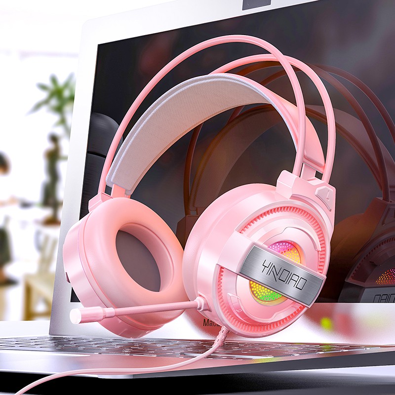 Original ONIKUMA K8 PS4 หูฟังสำหรับเล่นเกม LED Over Ear Headphones