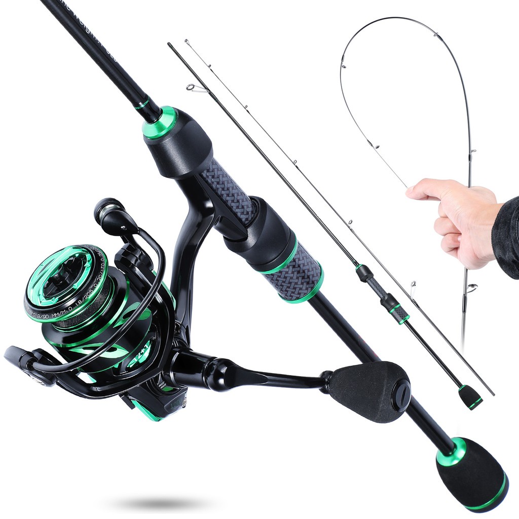 Sougayilang 1.681.8M Spinning Fishing Rod Fishing Reel Set 2 Sections