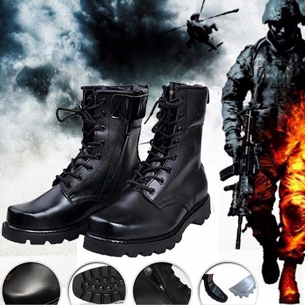 New Fashion Mens Military Boots For Man Steel Round Toe Army Boots