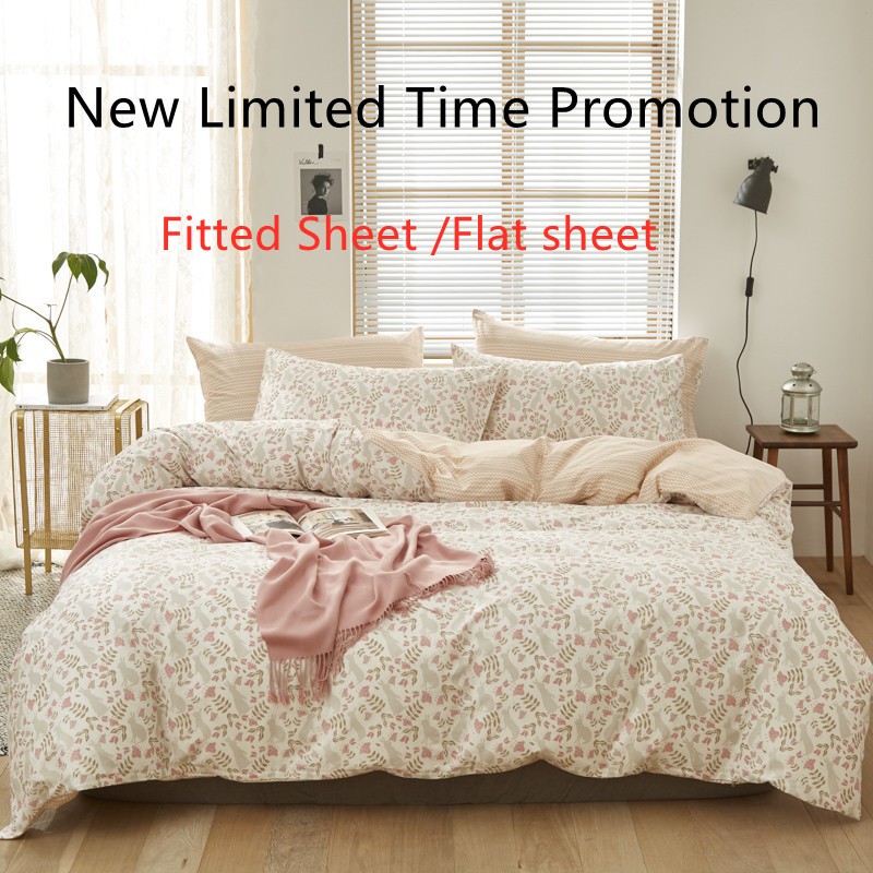 Saturn Home 800 TC 5 IN 1 Bedding set with Quilt Cover Fitted Bedsheet