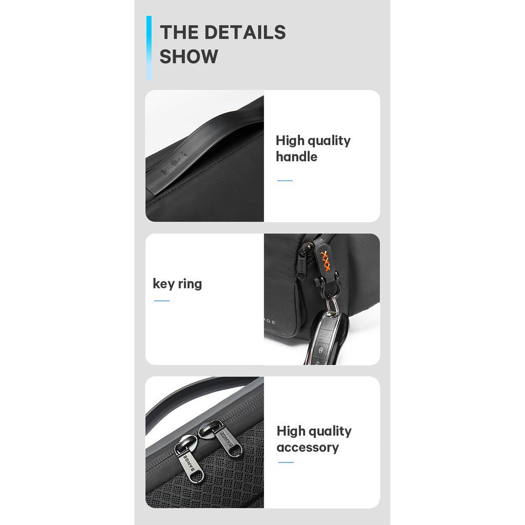 Bange Spades Sling Bag Shoulder Bag Crossbody Bag Mens Bag Antitheft