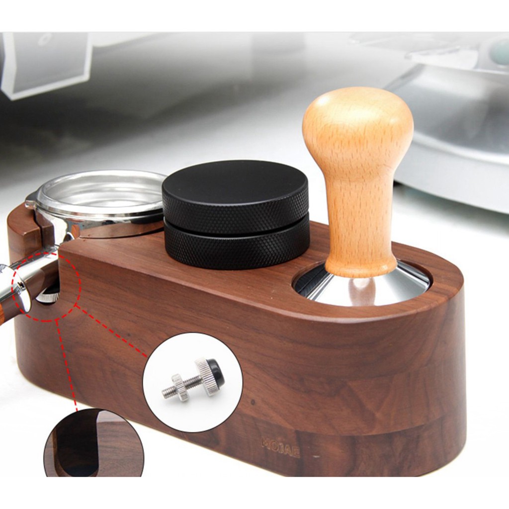 [DOLITY2] Coffee Filter Tamper Holder Wooden Espresso Tamper Mat Stand p0hg Shopee Thailand