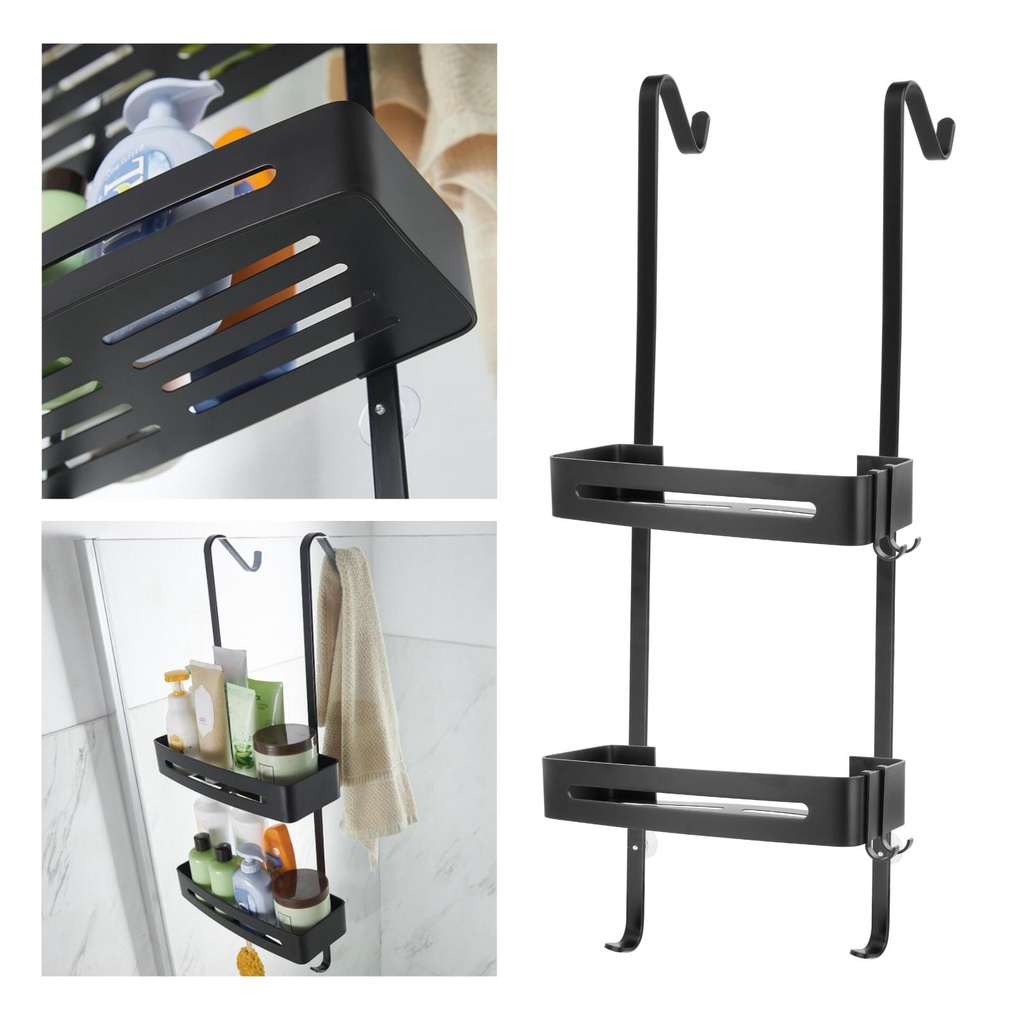 ชั้นวางHanging Bath Shelves Shower Caddy Over Door Bathroom Storage