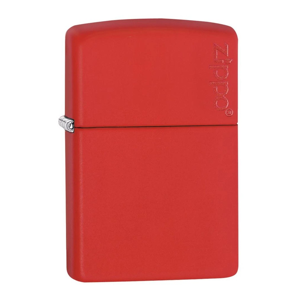 Zippo 233ZL RED MATTE W/ZIPPO LOGO ของแท้ รับประกันตลอดชีวิต นำเข้าและ